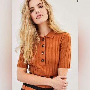 Who What Wear Orange polo top